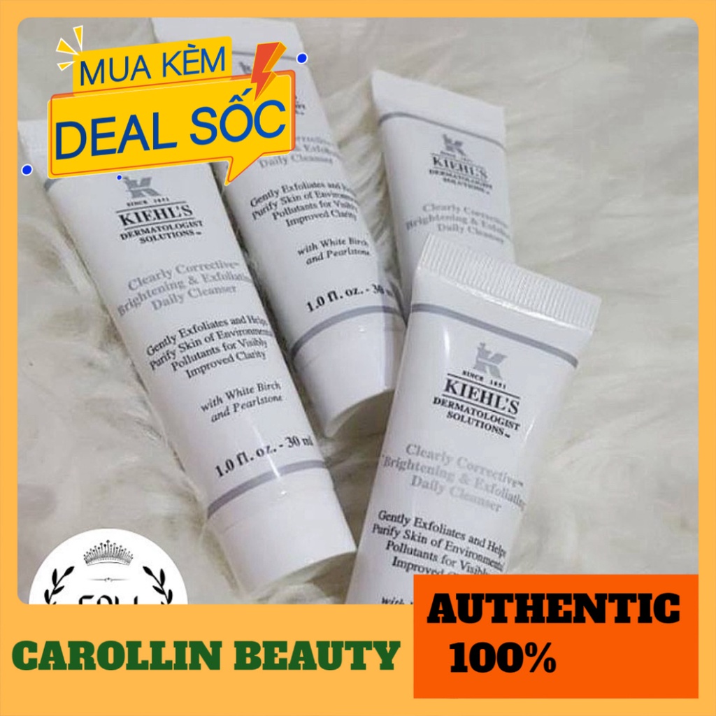 Sữa rửa mặt trắng da 💖 FREESHIP 💋  Sữa rửa mặt TDC Clearly Kiehl's 30ml chính hãng [ Minisize ] CAROLLIN BEAUTY | BigBuy360 - bigbuy360.vn