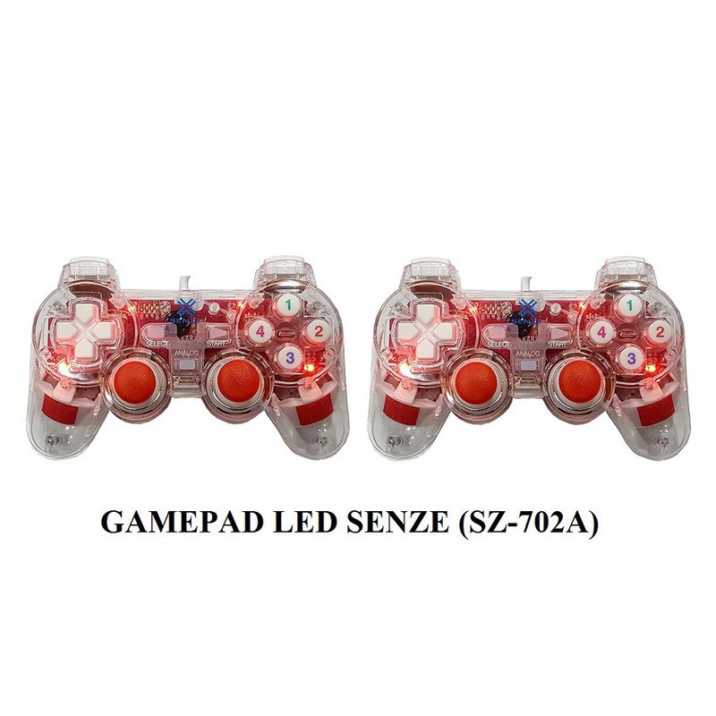TAY CẦM GAME ĐÔI SENZE TRONG SUỐT CHO MÁY TÍNH CÓ RUNG