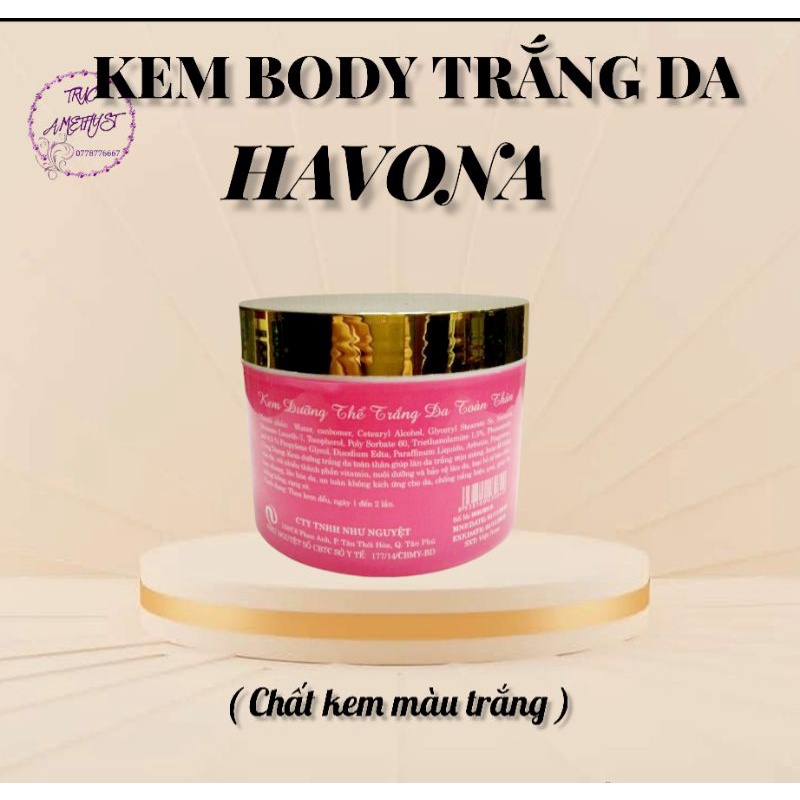 KEM DƯỠNG TRẮNG BODY HAVONA HỒNG 300G ( NẮP VÀNG)