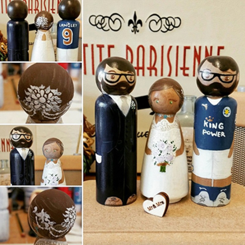 Set 10 búp bê gỗ chưa hoàn thành