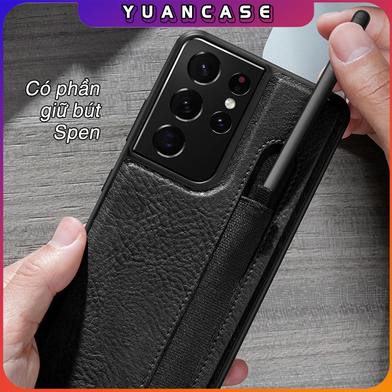 Ốp lưng Nillkin da cho Samsung S21 Ultra Aoge Leather Case , có khe để bút S-Pen - Hàng nhập khẩu | BigBuy360 - bigbuy360.vn