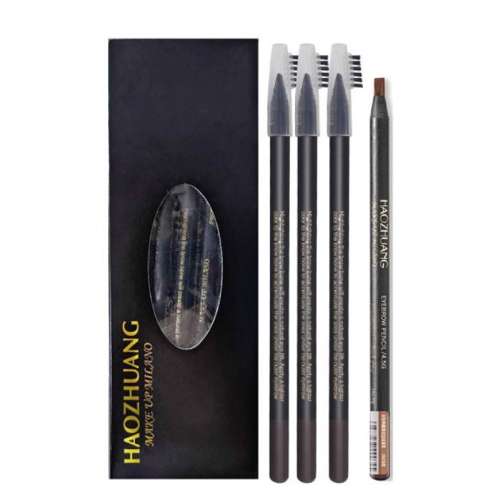 Chì xé kẻ mày cứng phẩy sợi Haozhuang Eyebrow Pencil sắc nét, dễ kẻ KUN025