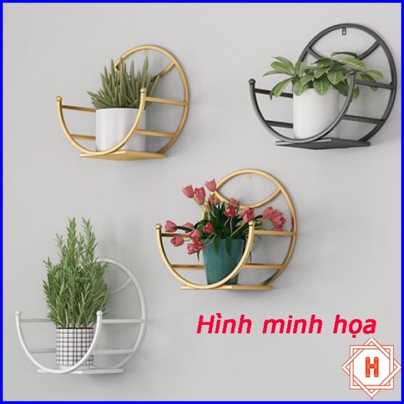 GIÁ TREO CHẬU HOA CÂY CẢNH TIỆN LỢI HÌNH BÁN NGUYỆT