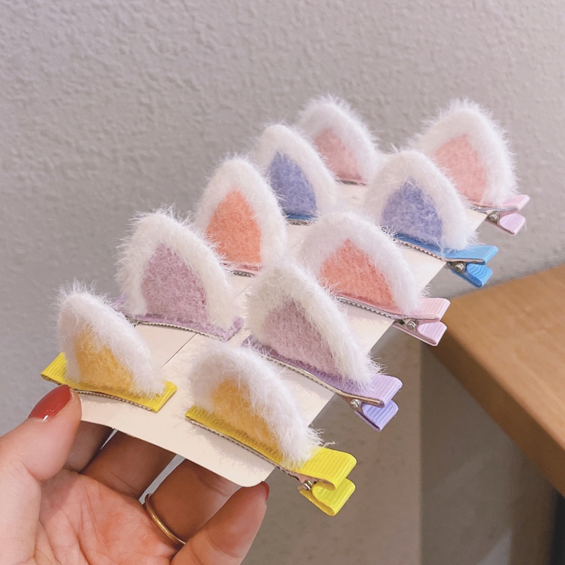 Set 2 Kẹp Tóc Tai Mèo Dễ Thương Cho Bé Gái