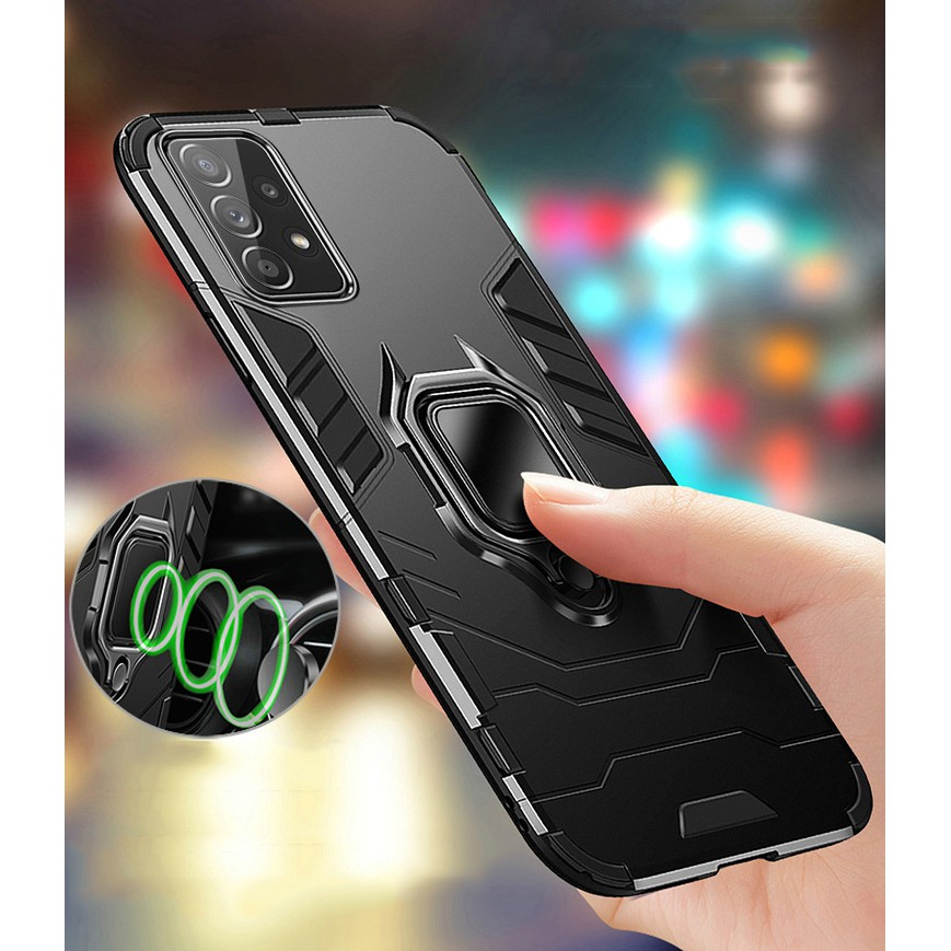 Ốp Lưng Sam sung Galaxy A52 Iron man kèm Iring chống lưng xem phim