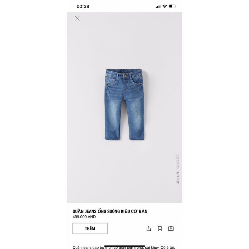 Quần Jeans Zara xuất xịn