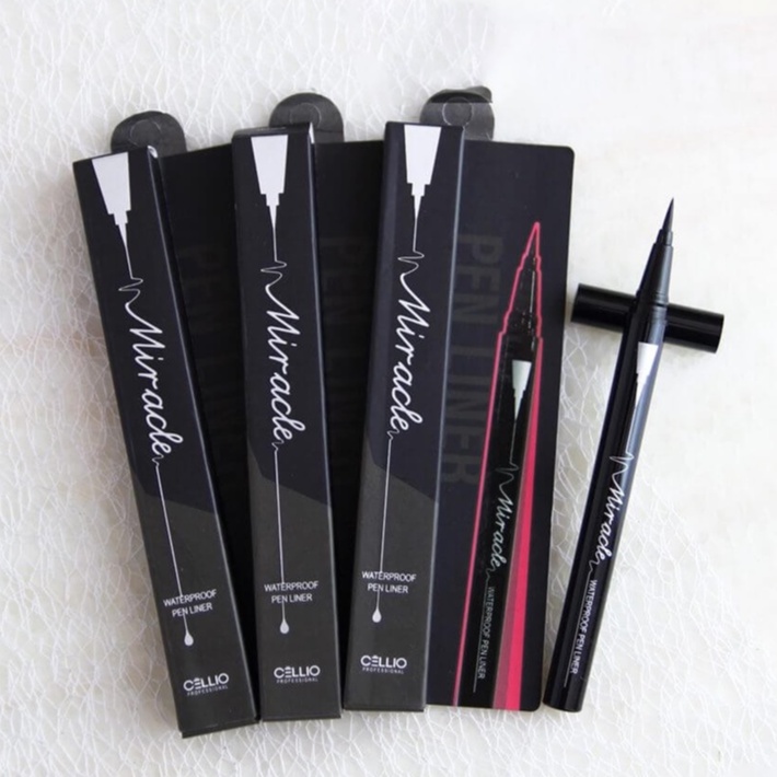 Kẻ Mắt Dạ Không Lem - Không Trôi Cellio Miracle Waterproof Penliner 0.5g