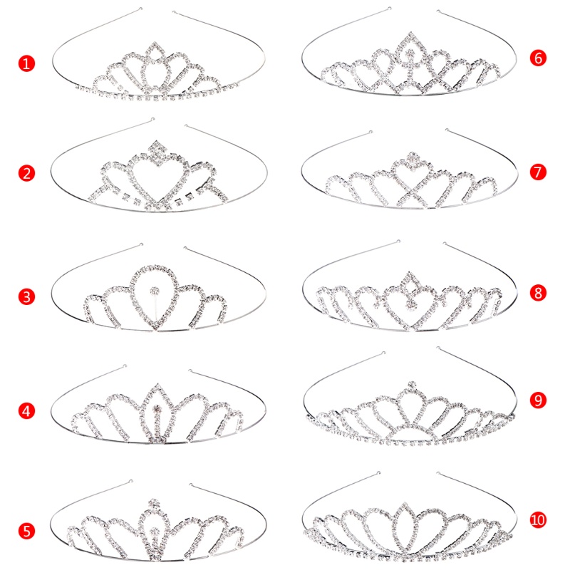 Set 10 Băng Đô Cài Tóc Hình Vương Miện Thời Trang Cho Bé