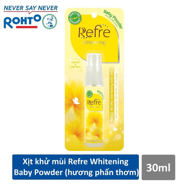 ( mẫu mới) Xịt Khử Mùi nước hoa Mentholatum Refre 30ml | BigBuy360 - bigbuy360.vn