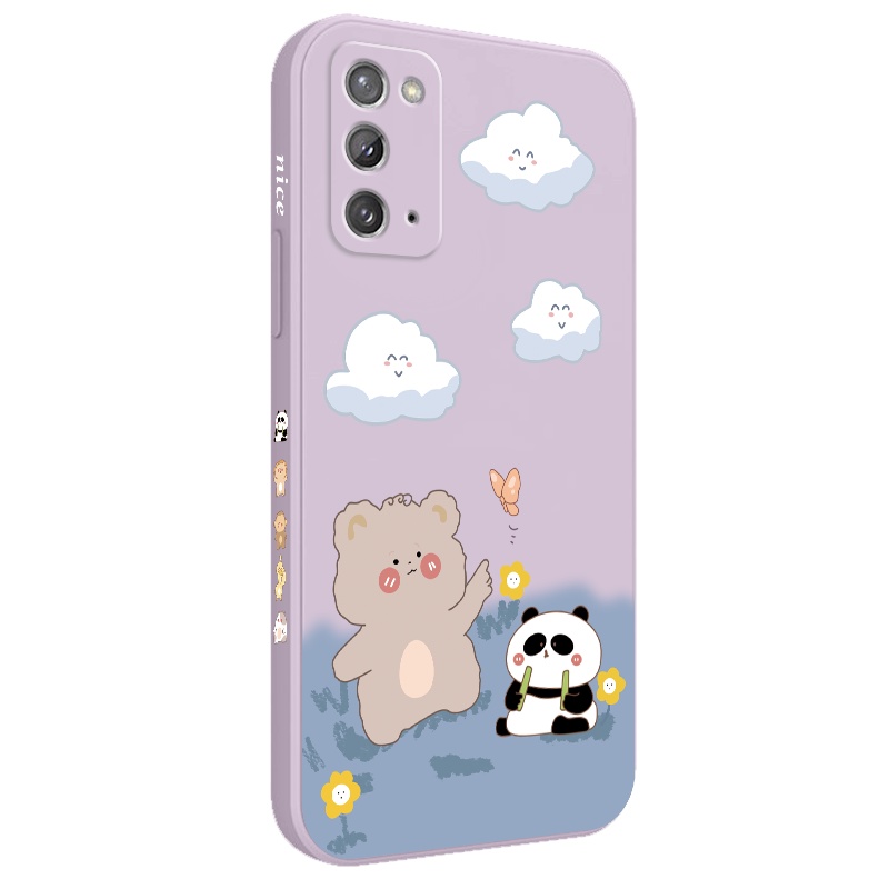 Ốp Điện Thoại Silicon Dẻo Họa Tiết Gấu Trúc Dễ Thương Cho Samsung Galaxy Note 20 Ultra 10 Plus 9