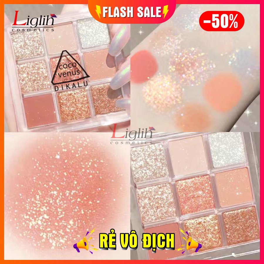 Bảng mắt 9 ô dikalu bóng nhũ mịn lâu trôi