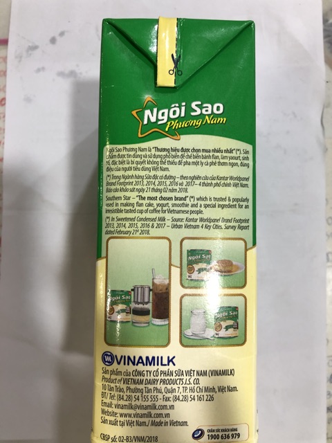 Sữa Đặc Ngôi Sao Phương Nam Vinamilk Đặc Có Đuờng 1,284g