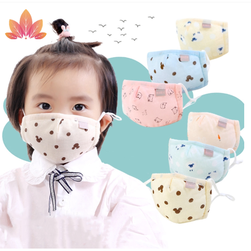 Khẩu trang cotton chống bụi có thể tái sử dụng thân thiện cho da em bé với dễ thương dễ thương Jp5