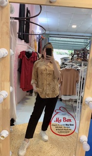 [ Big size ] Sơ mi hoạ tiết hình thật