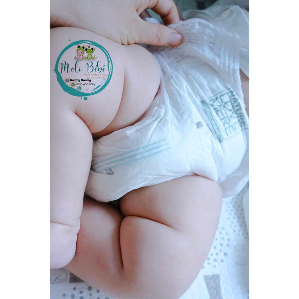Tã bỉm quần cho bé NATURE LOVE MERE LONG NIGHT Chính Hãng chuyên dùng ban đêm size L30 XL24 XXL20