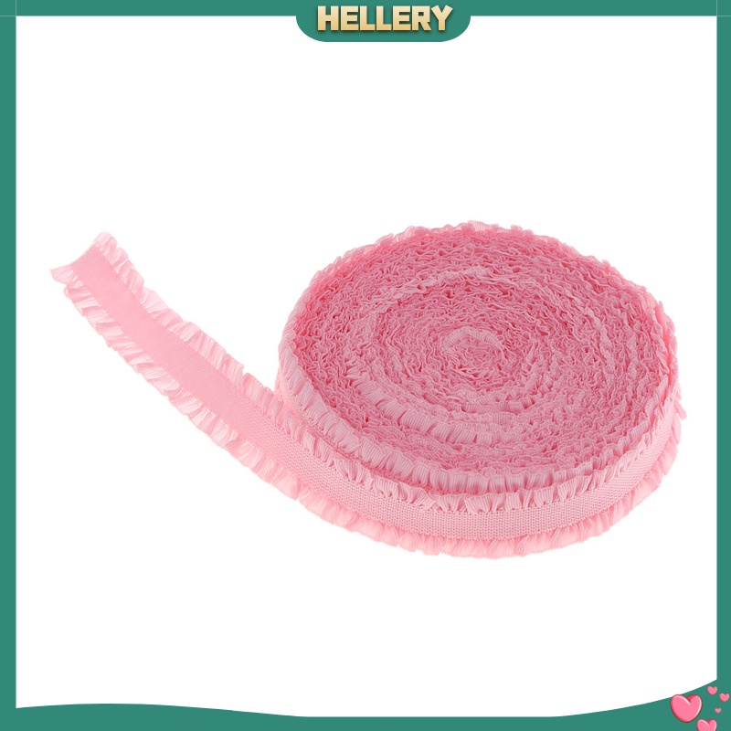 1 Cuộn Ruy Băng Ren Co Giãn Hai Lớp Màu Xanh Dương Dùng May Vá Thủ Công