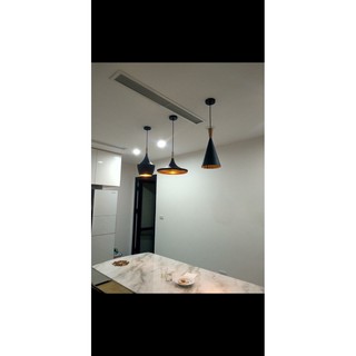 Bộ 3 đèn thả châu âu chuôi gỗ