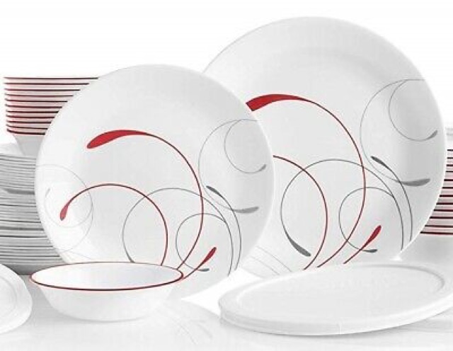 Dĩa thuỷ tinh Mỹ Splendor Crown Corelle 7709-7710 (21.6cm-27cm)