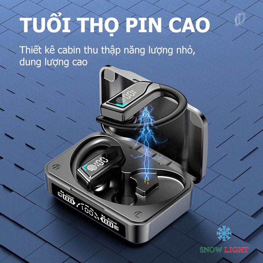 Tai nghe kẹp vành tai SNOW LIGHT Q8 không dây bluetooth thể thao chống thấm nước âm trầm sâu bass căng không đau tai