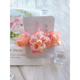 Cột tóc nữ Scrunchie vải voan hoa đính đá nữ tính