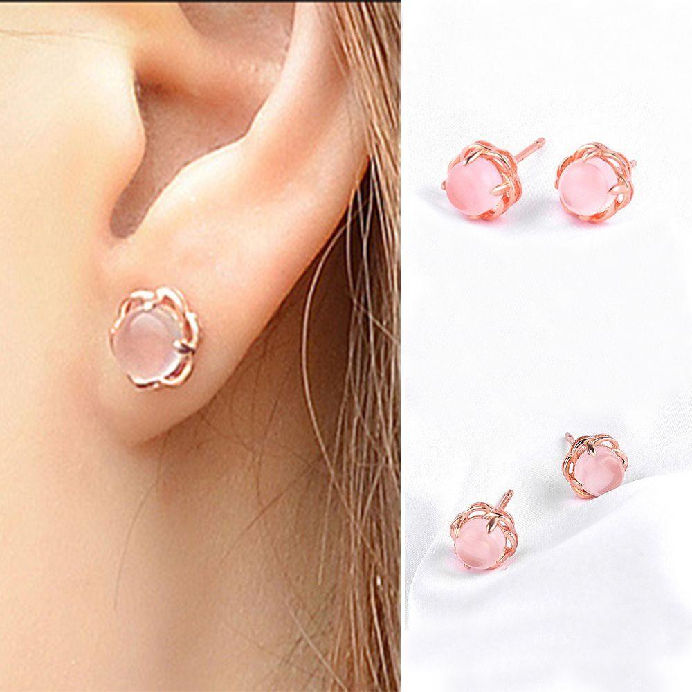 Hoa Hồng Giả Trang Trí Nội Thất Đẹp Mắt|Hoa Tai Dáng Dài Hình Hoa Sen Màu Hồng Thiết Kế Hợp Thời Trang