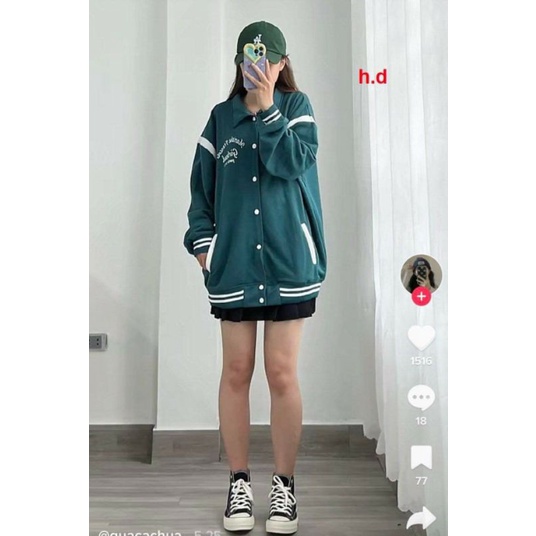 Áo bomber Jacket Cầu Vồng kiểu dáng unisex; chất nỉ cottonphong cách Hàn Quốc; khoác ngoài thu đông chống nắng