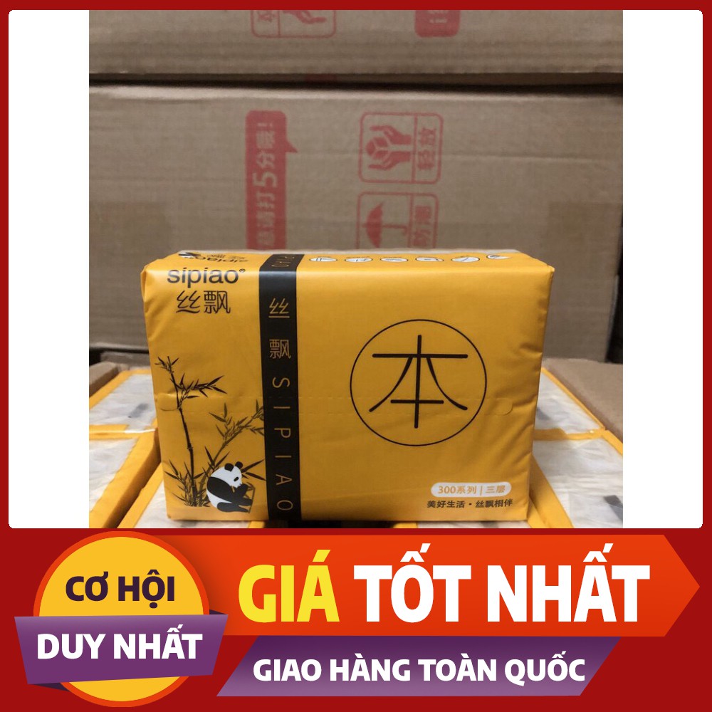 Giấy Ăn Gấu Trúc SIPIAO - FREE SHIP - Thùng 30 Gói 300 TỜ