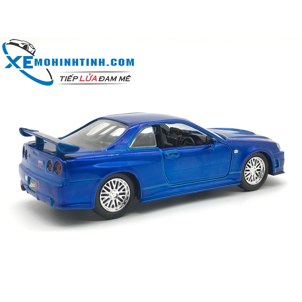 Xe Mô Hình PRIAN'S NISSAN SKYLINE GT-R 1:32 Jada (XANH)