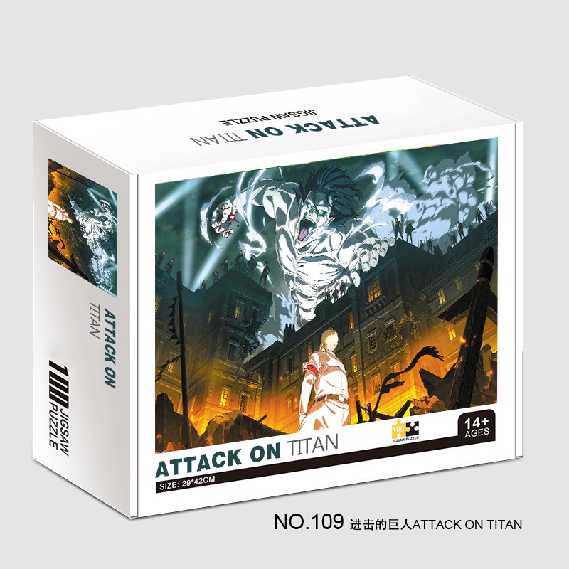 Bộ 100 Miếng Xếp Hình Levi Eren Mikasa Trong Phim Attack On Titan