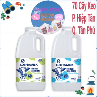 Sữa tươi thanh trùng Long Thành Lothamilk 1760ml có đường/ không đường