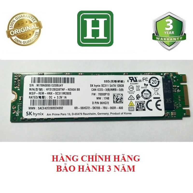 Ổ cứng SSD M2-SATA 256Gb, 128Gb, hàng tháo máy chính hãng bảo hành 36 tháng