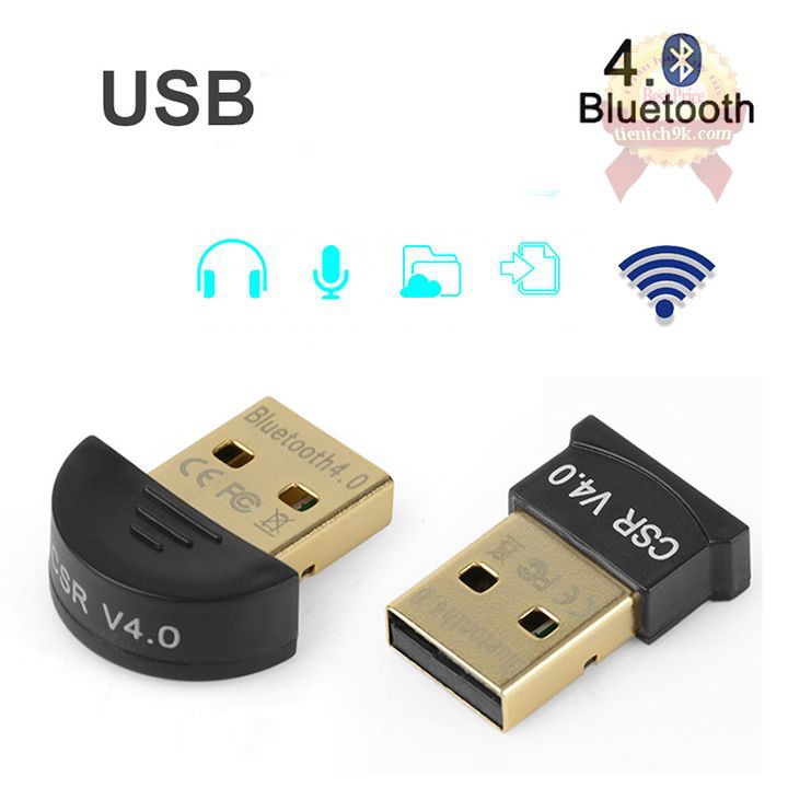 USB phát Bluetooth cho Laptop PC máy tính để bàn CSR 4.0 kết nối điện thoại bàn phím chuột