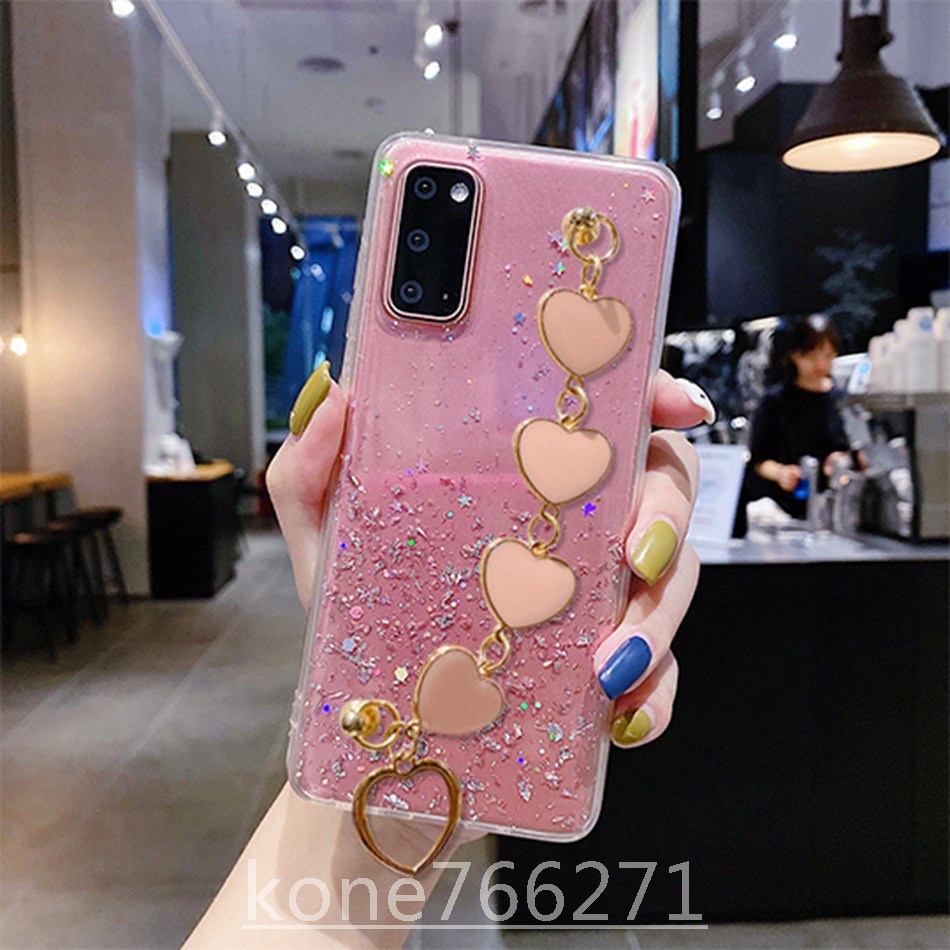 Ôp Điện Thoại Silicon Kim Tuyến Có Dây Xích Đeo Cho samsung galaxy a01 core a02s a21s a11 a20 a30 a10 a10s a20s Ốp