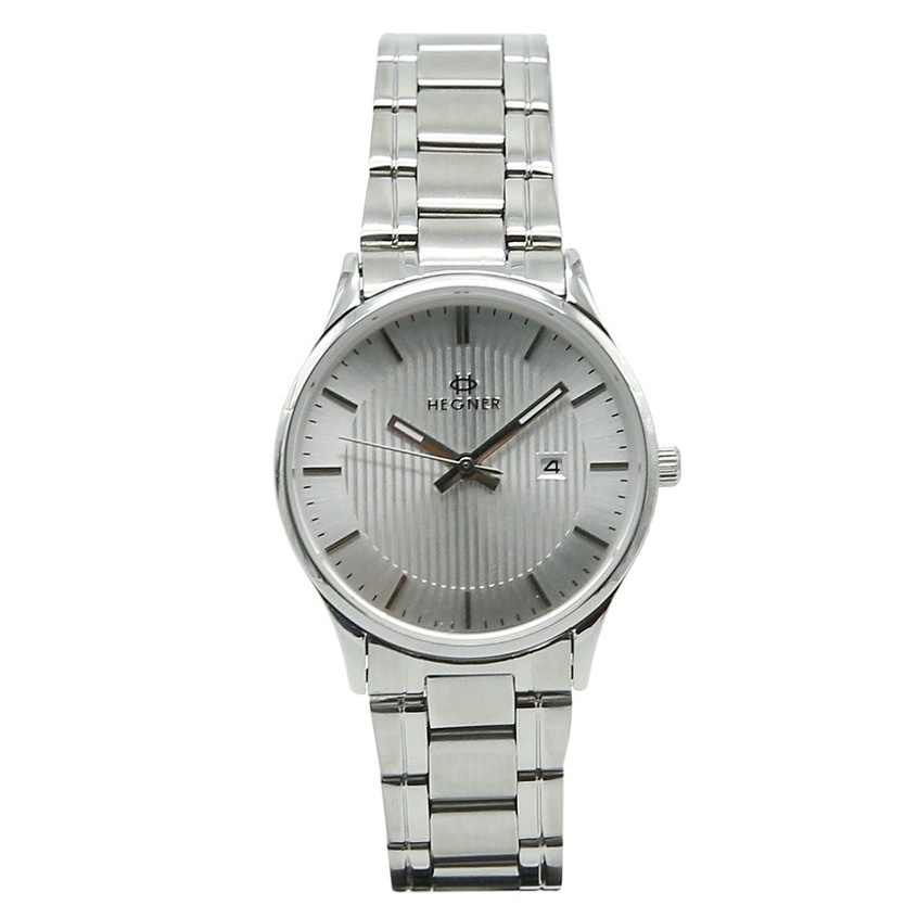 Đồng hồ nữ mặt kính Sapphire chống xước chính hãng Hegner HW-5050LWWH chống nước, có lịch ngày, mặt số chạm nổi