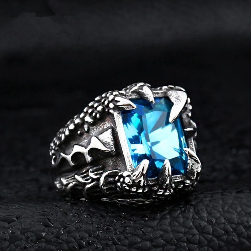 (Available) Fashionable Dragon Claw Rings with Gemstones
