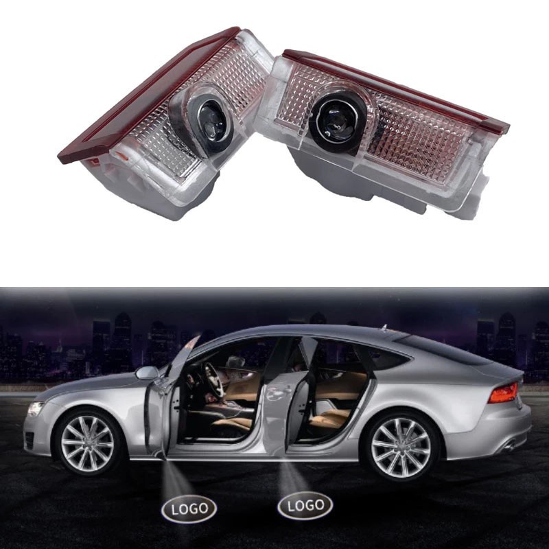 2 Đèn LED Chiếu Logo Chào Mừng Gắn Cửa Xe Hơi Mercedes Benz W176 AMG A C E M Class W205 W212 W166 4MATIC A180 C200
