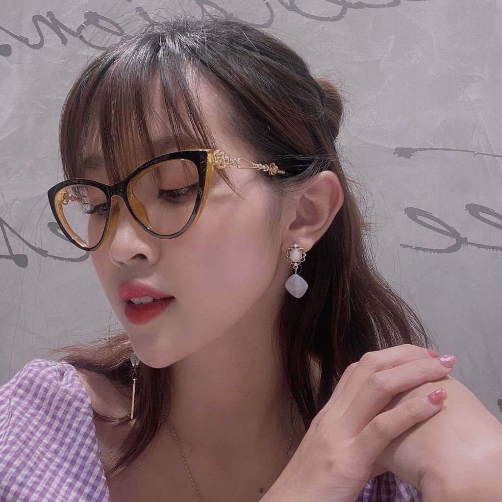Gọng kính cận mắt mèo càng kim loại, kính mắt mèo thời trang tuổi teen nữ 3386 | BigBuy360 - bigbuy360.vn