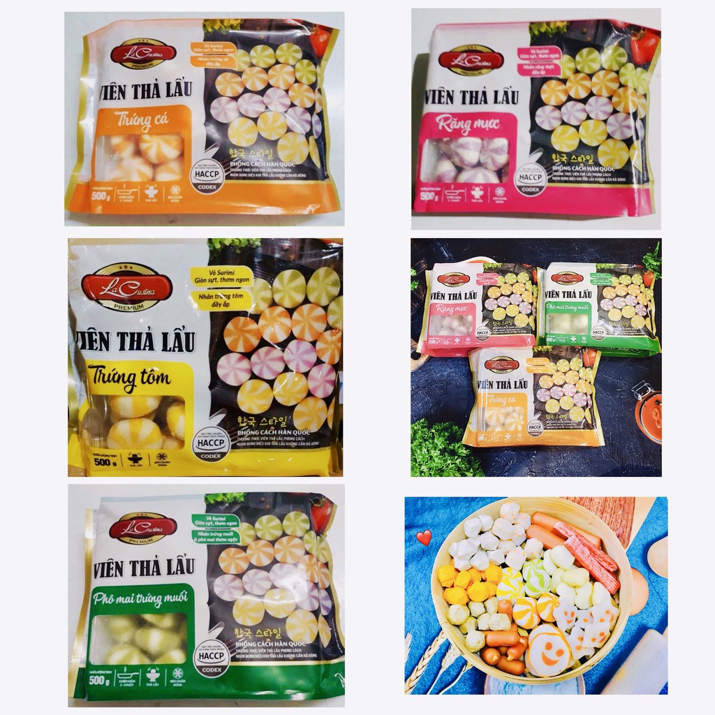 500g chả mực xoắn ống Lacusina