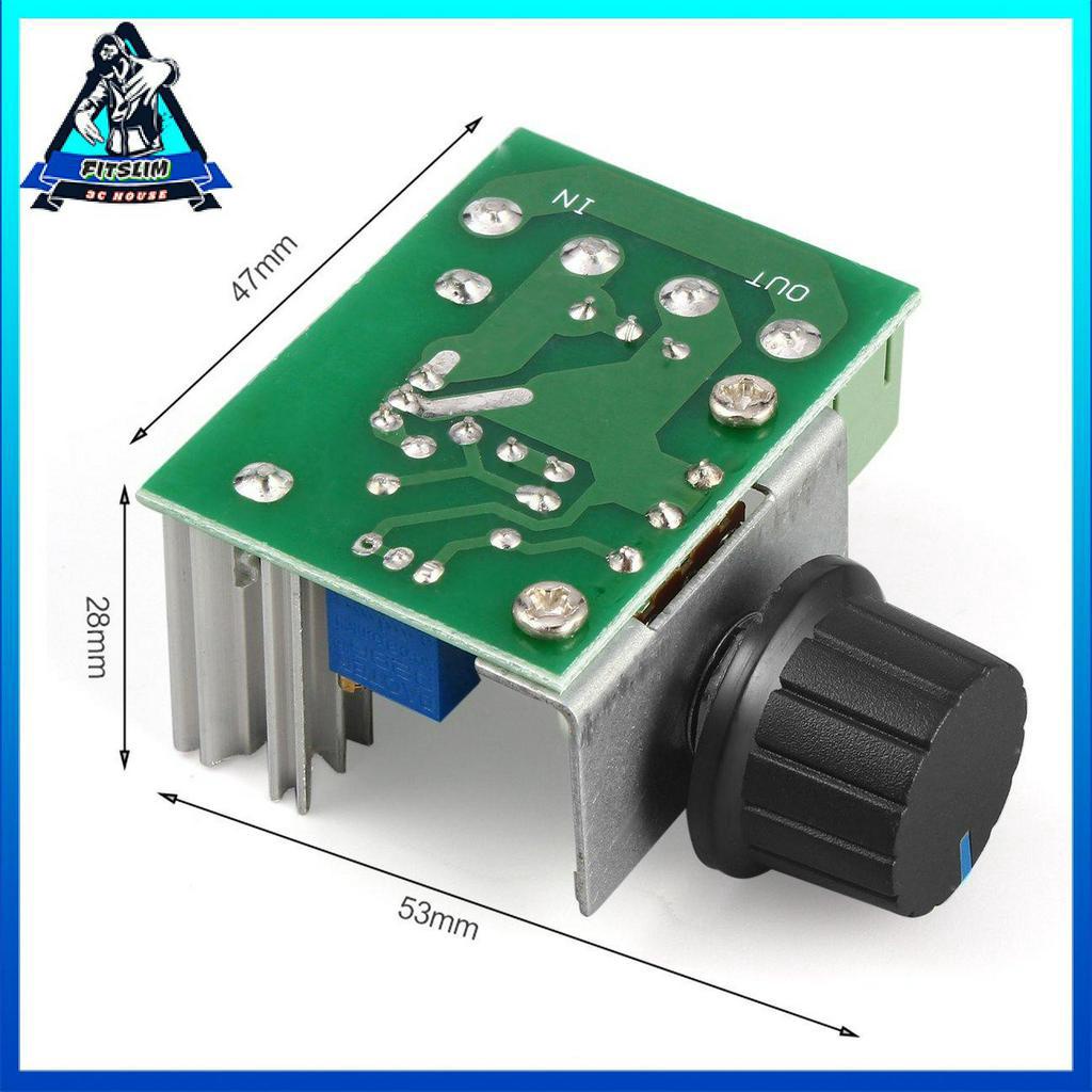 Bộ điều khiển tốc độ 220V 2000W điều chỉnh điện áp SCR điều chỉnh độ sáng làm mờ điều nhiệt