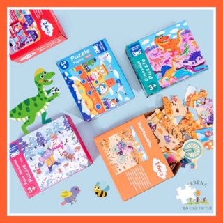 Tranh Ghép Xếp Hình ❤️ Combo 4 Hộp Puzzle MAORONRON Phát Triển Tư Duy trẻ