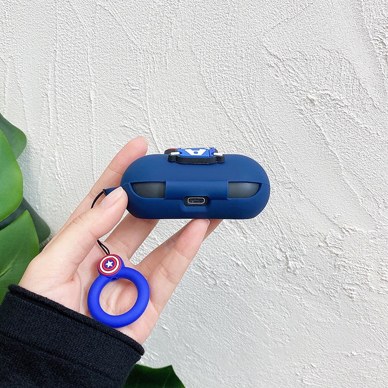 Vỏ Bảo Vệ Hộp Sạc Tai Nghe Sony WF-C500 Bằng Silicon Mềm Hình Hoạt Hình Kèm Dây Đeo