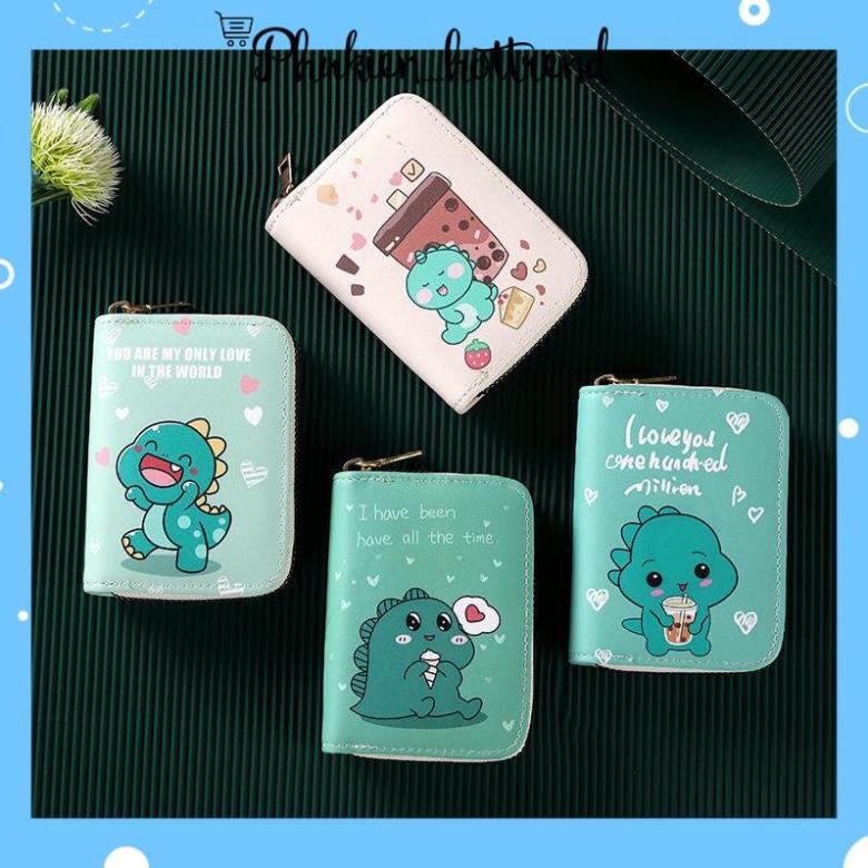 Ví Mini Họa Tiết Dễ Thương Tone Xanh Lá Siêu Xinh Mẫu Mới Hot Cực Xinh