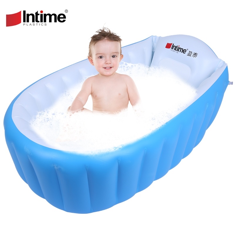 Bồn tắm bơm hơi cho trẻ sơ sinh Ngồi và nằm em Chậu cách nhiệt dày gấp xô đa năng
