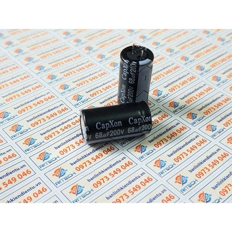 Tụ hóa 68uF 200V kích thước 13*25mm hàng chính hãng