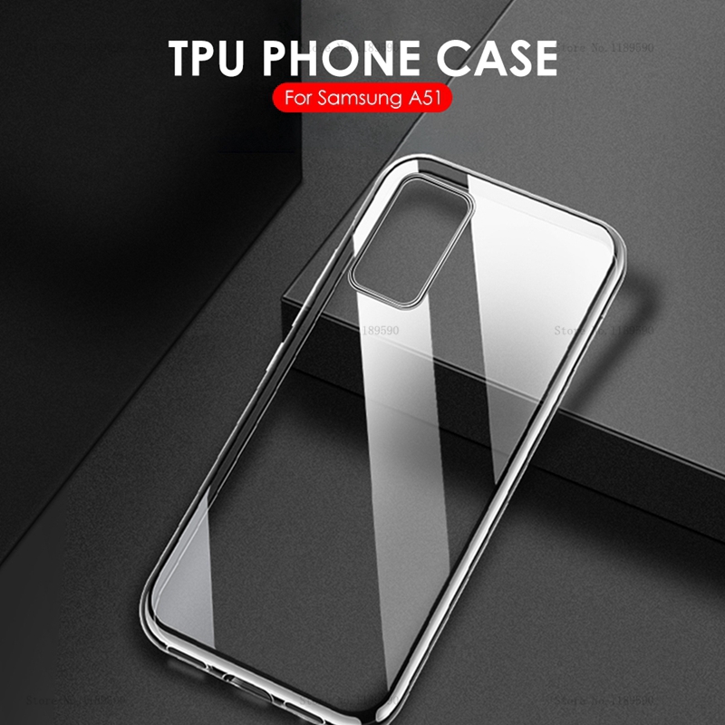 Samsung Galaxy A51 A71 M31 S20 Ultra Note 10 Lite A01 A70s A20s M30s M10s S20+ Note10+ Case Cover Ultra-thin Transparent TPU Silicone Soft Phone Case