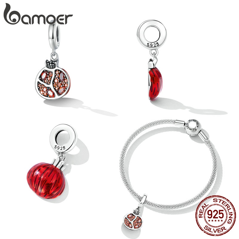 Mặt dây Bamoer bằng bạc 925 nhiều kiểu tùy chọn thời trang DIY