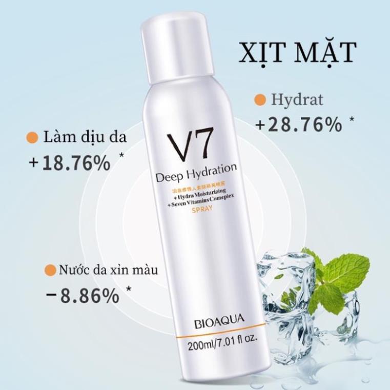 Xịt Khoáng Trang điểm chống nắng kiềm dầu V7 Toning Skin