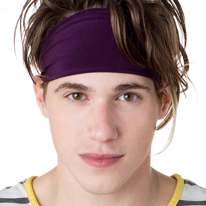 Băng Đô Thể Thao Màu Trơn Chất Liệu Co Giãn Thoải Mái