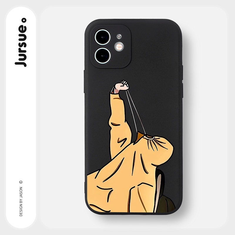 Ốp lưng JURSUE hoạt hình dễ thương đẹp độc lạ cho iPhone 13 12 11 Pro Max SE 2020 X XR XS 8 7 ip 6S 6 Plus Y2024
