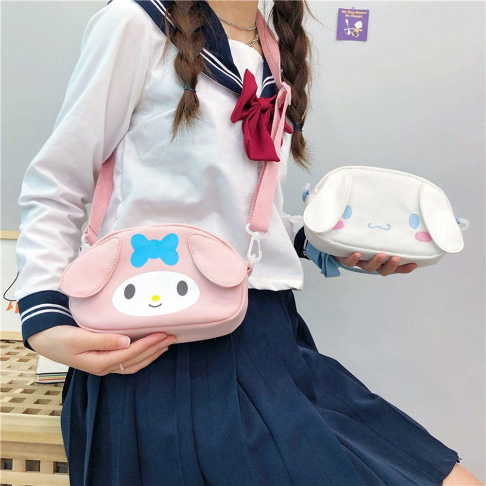 Túi Đeo Vai Sức Chứa Lớn Họa Tiết Hoạt Hình Đơn Giản Dễ Thương Có Thể Điều Chỉnh Cho Nữ